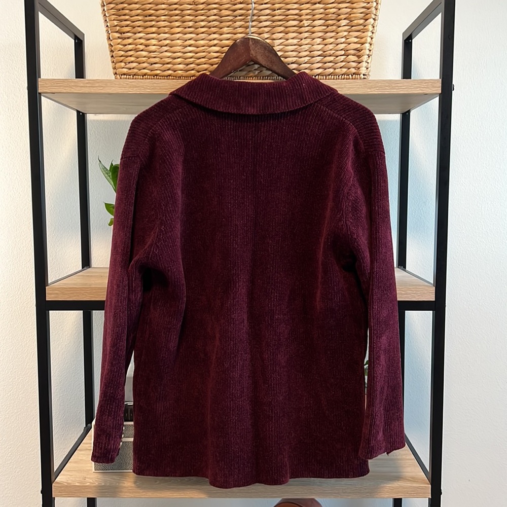 Lauren Ralph Lauren Burgundy Blazer with Gold Accents - Picture 6 of 6